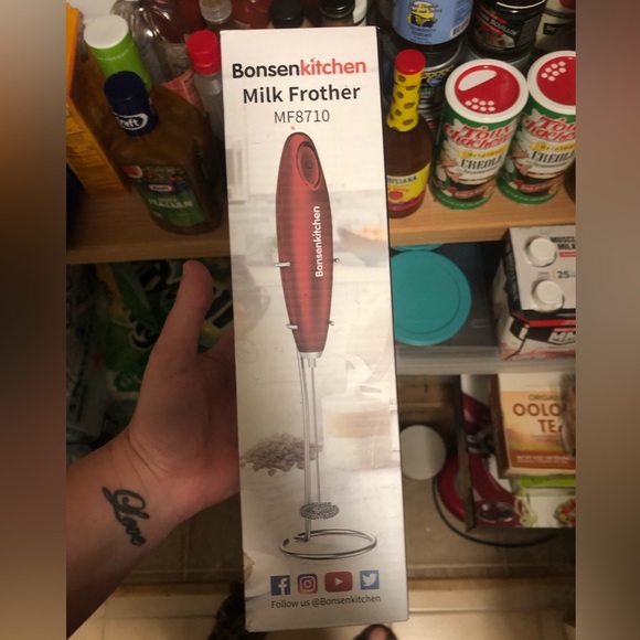 New- Unopened Box Bonsenkitchen Electric Milk Frother/Handheld Drink Mixer - Picture 3 of 7